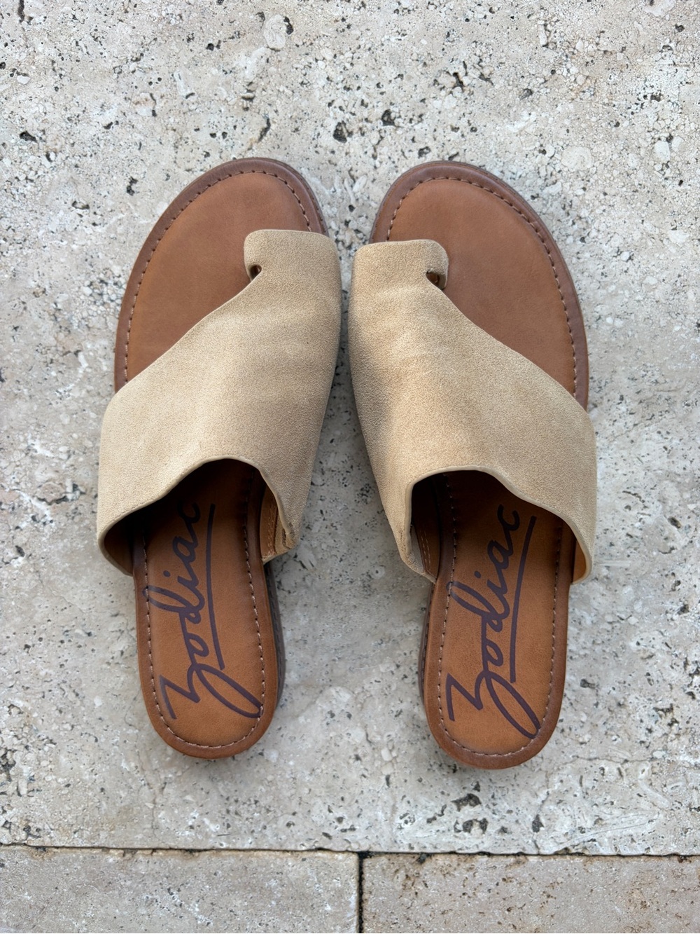 Zodiac Camel/Tan Suede Giada Slide Sandal 8M NWOT